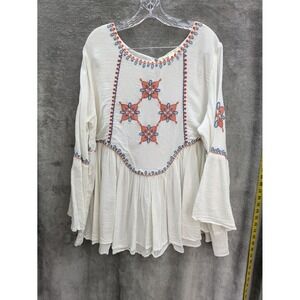 Bohemian Blouse Women's 20 Gauzy Flowy Babydoll Tunic Embroidered